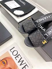 Chanel Black Lambskin Mules - 5