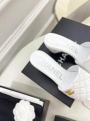 Chanel White Lambskin Mules - 2