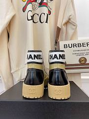 Chanel Beige Platform Plain Toe Mountain Boots - 2