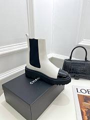 Chanel White Chealse Boots - 2