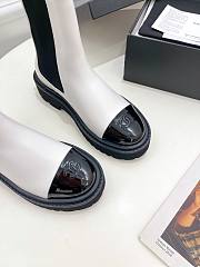 Chanel White Chealse Boots - 3