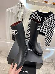 Chanel Black Caoutchouc High Boots - 4