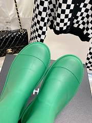 Chanel Green Caoutchouc High Boots - 4