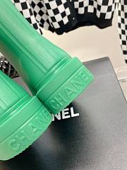 Chanel Green Caoutchouc High Boots - 5