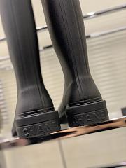 Chanel Black Rain Rubber High Boots - 2