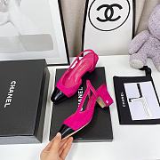 Chanel Pink Velvet Slingback Pumps - 2