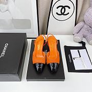 Chanel Orange Velvet Slingback Pumps - 2