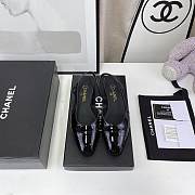 Chanel Black Patent Slingback Flats - 3