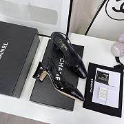 Chanel Black Patent Slingback Pumps - 5