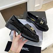 Chanel Quilted Tab Loafers Patent Black Leather - 5