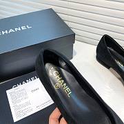 Chanel Black Velvet Silver Toe Ballerinas - 4