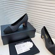 	 Chanel Grey Suede Black Toe Pumps - 2