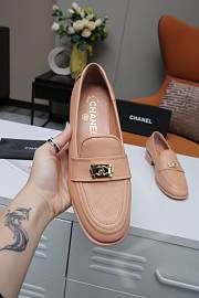 Chanel Pink Quilted Leather Lego Logo Loafer - 4