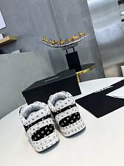 Chanel Suede Trainer Printed CC White - G39230 X56690 K4722 - 4