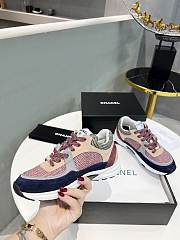 Chanel Low Top Trainer Multicolor Pink Burgundy Grey Navy - 3