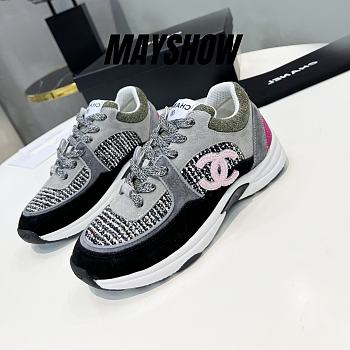 Chanel Low Top Trainer Pink Grey Black