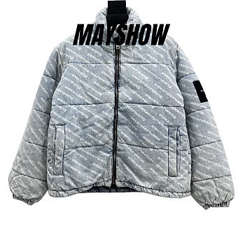 Alexander Wang Washed Blue Denim Down Jacket H10001112