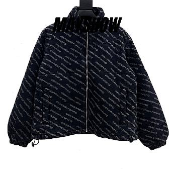 	 Alexander Wang Washed Black Denim Down Jacket H10001112