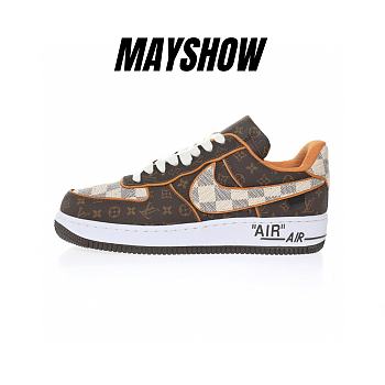 Nike Air Force 1 Low Louis Vuitton Monogram Brown Damier Azur