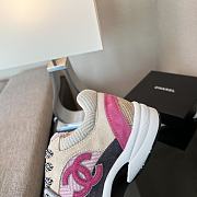 Chanel Low Top Trainer CC Grey Pink Beige  - 2