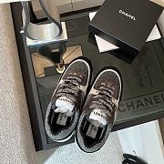 Chanel Low Top Trainer CC Black Brown Ivory - 5