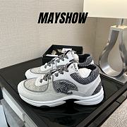 Chanel Low Top Trainer CC Ivory Grey White - 1