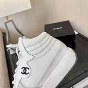 Chanel High Top Sneaker All White  - 2