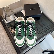 	 Chanel High Top Sneaker White Green - 5