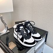 	 Chanel High Top Sneaker White Black  - 5