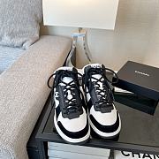 	 Chanel High Top Sneaker White Black  - 4