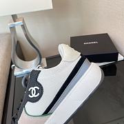 	 Chanel Low Top Sneaker White Beige Green - 2