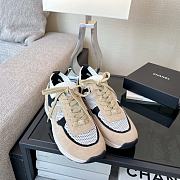 	 Chanel Low Top Trainer CC Black Beige - 4