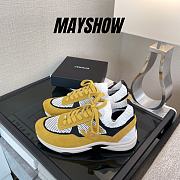 	 Chanel Low Top Trainer CC White Yellow - 1