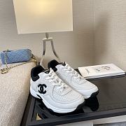 Chanel Low Top Trainer Suede White Black - G38299 Y55720 K3846 - 3