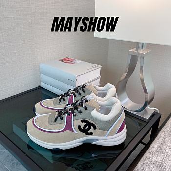 Chanel Low Top Trainer Beige Purple - G38299 Y55435 K3164