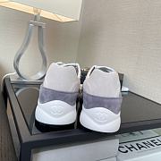 	 Chanel Low Top Runner Grey Beige Suede - 3