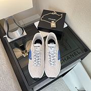 	 Chanel Low Top Runner Grey Beige Suede - 5