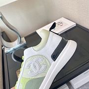 	 Chanel Low Top Nylon White Lime - 2