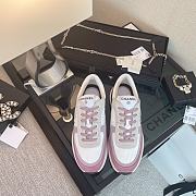 Chanel Low Top Nylon White Pink  - 2