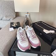 Chanel Low Top Nylon White Pink  - 4