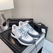 Chanel Low Top Nylon White Blue - 4