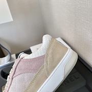 Chanel Low Top Quilted Pink Beige Suede - 2