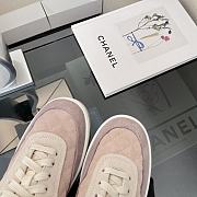 Chanel Low Top Quilted Beige Pink Suede - 2