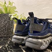 Chanel Low Top Runner Navy Velvet Clear Sole  - 5