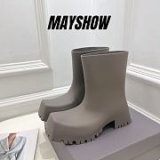 Balenciaga Trooper Rubber Boot Dark Beige - 679326W0FO89230 - 1