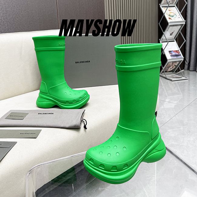 Balenciaga x Crocs Boot Bright Green - 1