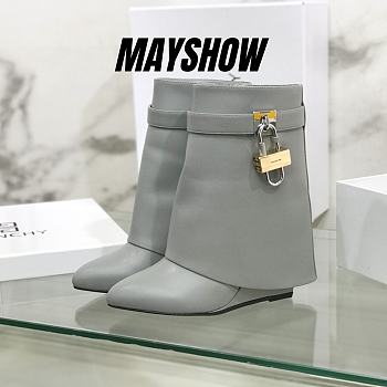 	 Givenchy Shark Lock Dark Grey Ankle Boots