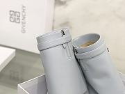 	 Givenchy Shark Lock Blue Grey Ankle Boots - 5