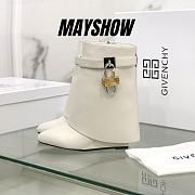 	 Givenchy Shark Lock White Beige Ankle Boots - 1