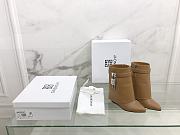 	 Givenchy Shark Lock Tan Ankle Boots - 2